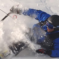 Riding the snow