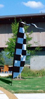 9ft Checkered Feather Banner