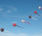 Red Black White Spikey Balls